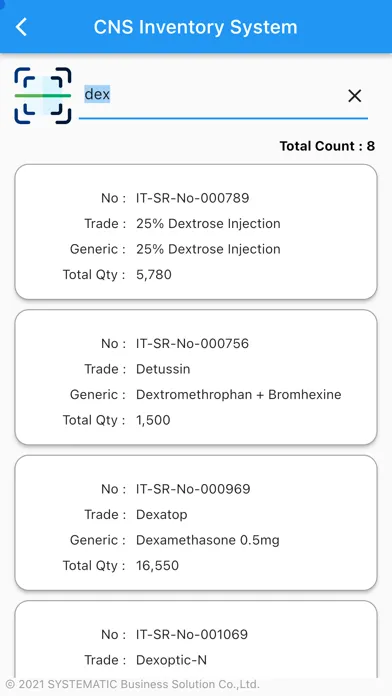 Zrzuty ekranu CNS ERP